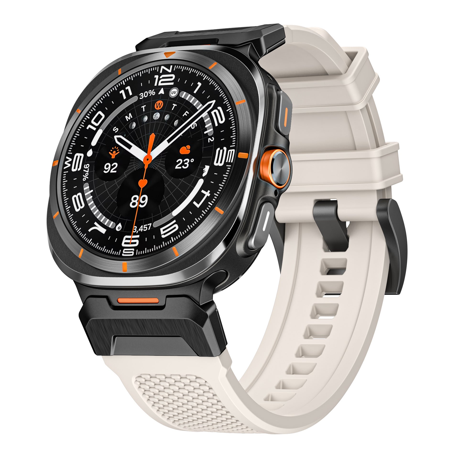 Functional Special Forces Strap Stainless Steel Rubber Watch Strap