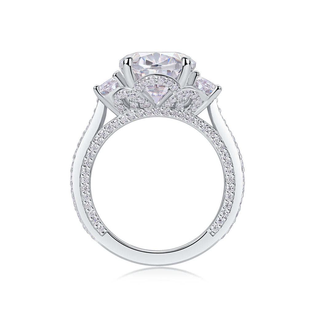 1Crown Of Radiance - A Fashionable And Luxurious Jewelry Accessory Set With Moissanite S925 Sterling Silver And Platinum-plated Diamond Prohibit TikTok sales