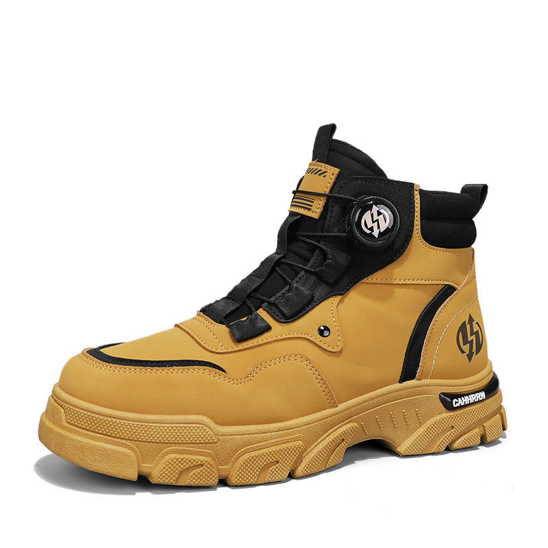 New Outdoor Men's Non-slip Thick Bottom High-top Casual Shoes