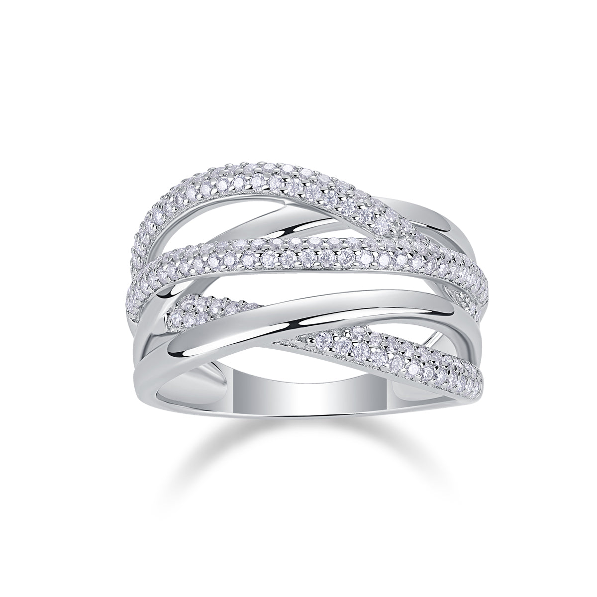 1Brilliant Interweaving - A Fashionable And Luxurious Jewelry Accessory Set With Moissanite S925 Sterling Silver And Platinum-plated Diamond Prohibit TikTok sales