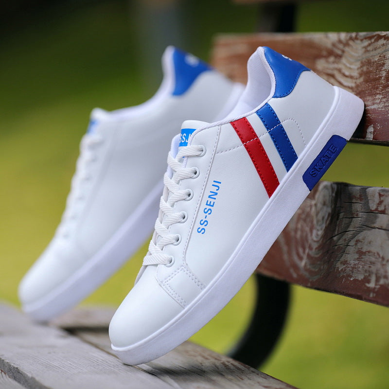 Men's all-match white flat sole shoes