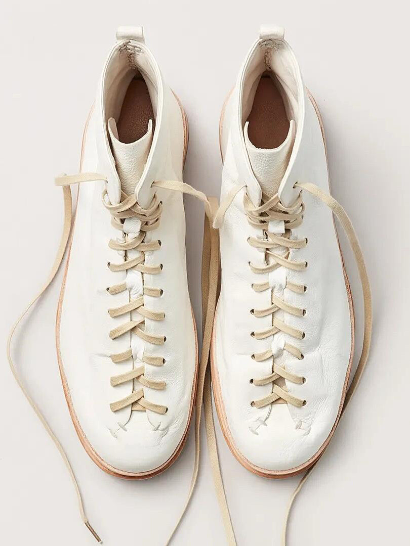 Leather Casual Shoes Platform Boxing Board Shoes