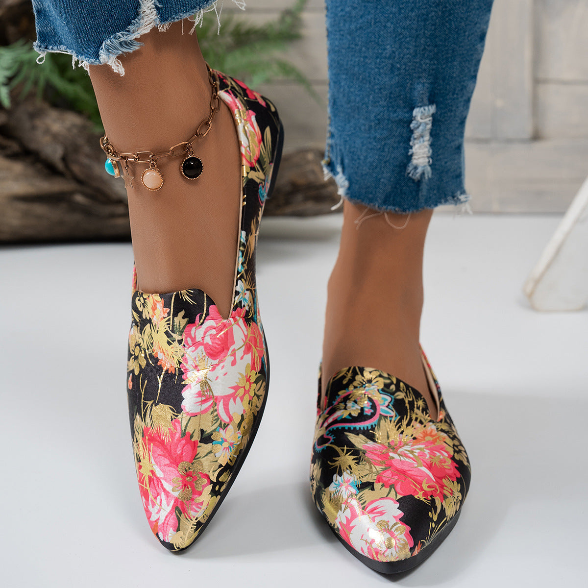 Casual Flat Pointed Toe Women's Thin Shoes