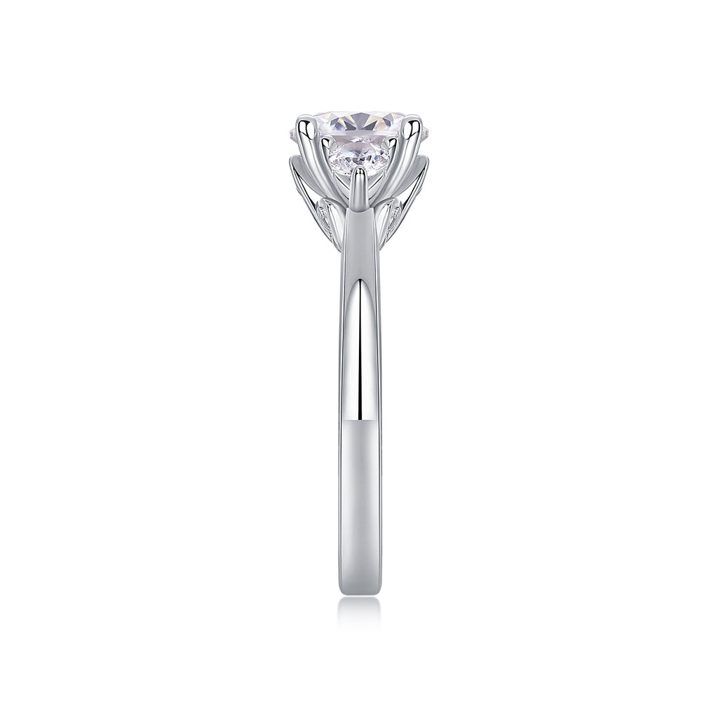 1Starry Night Brilliance - A Fashionable And Luxurious Jewelry Piece Set With 2-carat Moissan Diamond S925 Sterling Silver And Platinum-plated Diamond Prohibit TikTok sales