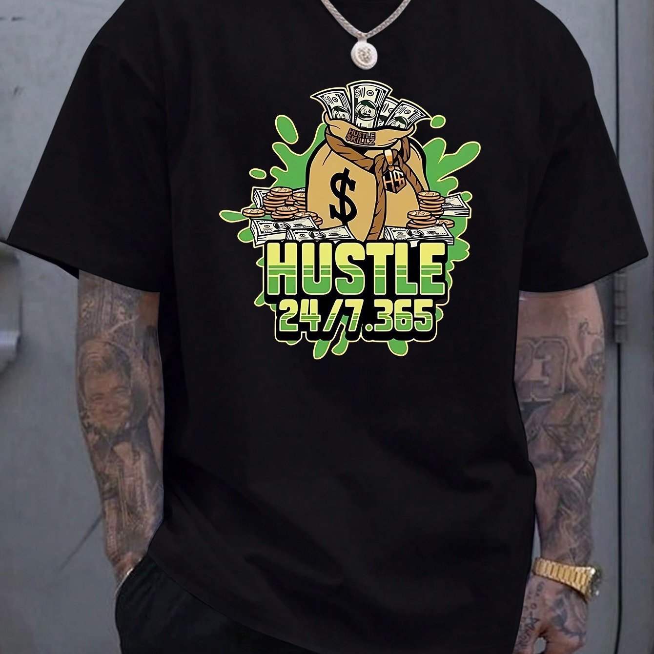 Printed Men's Summer Casual Short Sleeve Breathable T-shirt