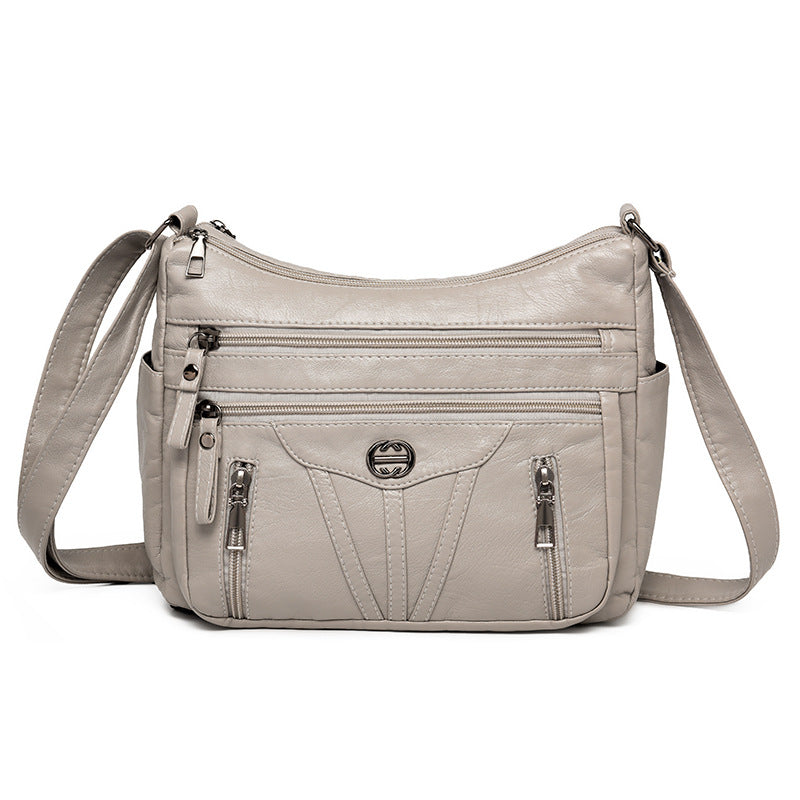 Large Capacity Fashion New Ladies Soft Leather Backpack Bag