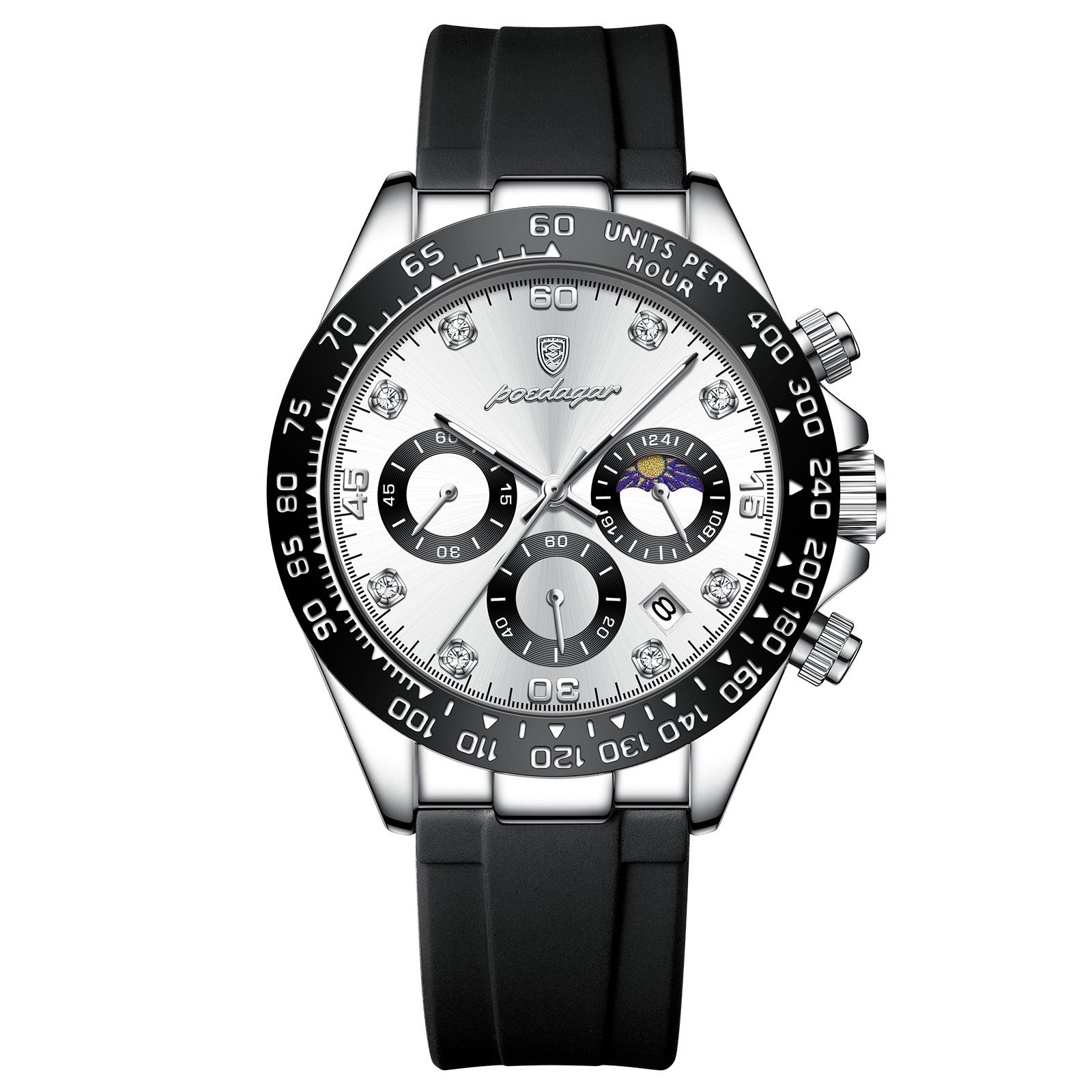 Silicone Band Fashion New Multi-functional Men's Watch