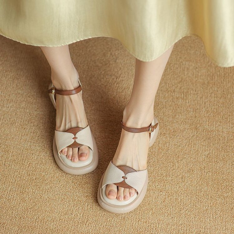Chunky Heel Platform Open Toe Women's Sandals