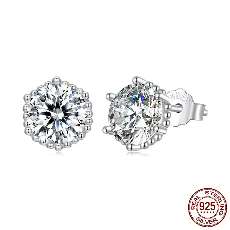 Simple Elegant S925 Sterling Silver Fashion Ear Studs Earrings