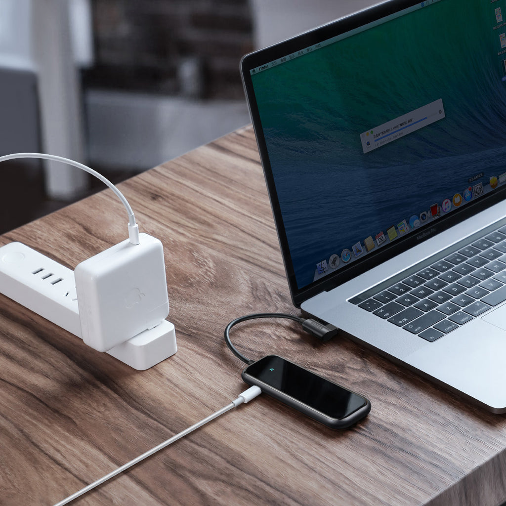 Multifunctional HUB Type C To 4xUSB3 PD Space Gray
