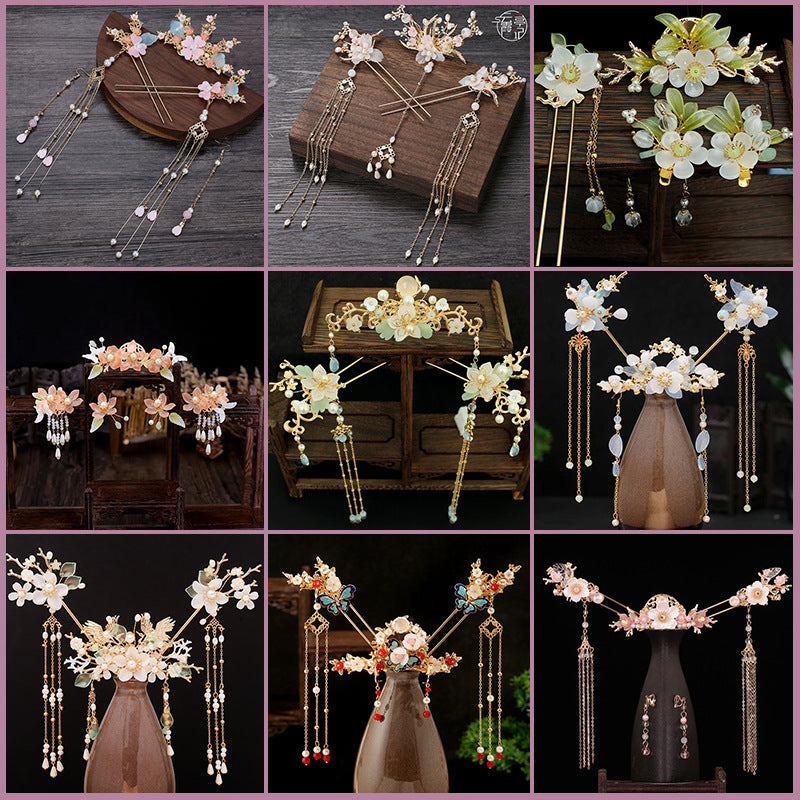 Tassel Full Set Antique Hair Clasp Chinese Style Classical Simplicity Hair Accessories