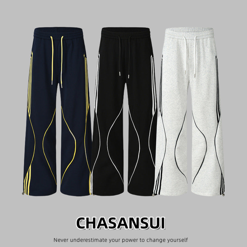 Autumn And Winter Leisure Sweatpants Loose Wide Leg Straight