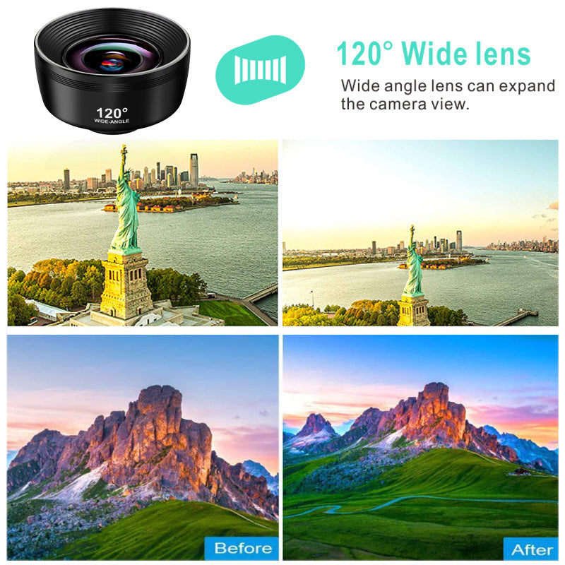 Wide-angle Macro Fisheye Lens Ten-in-one Suit External Camera Lens