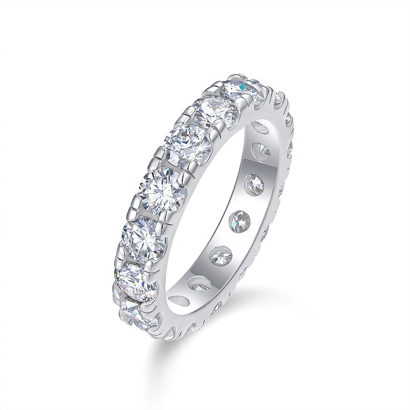 1Yearning - A Fashionable And Luxurious Jewelry Piece Set With One-third Carat Moissanite S925 Sterling Silver And Platinum-plated Diamond Prohibit TikTok sales