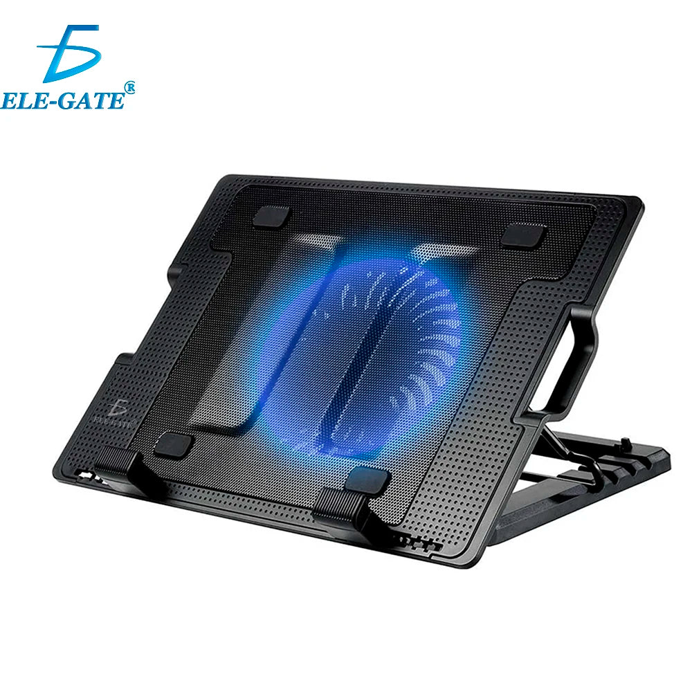 ELE-GATE 5-Position Laptop Cooling Pad USB Voltage Aluminium Stand Holder for Gaming Computers Air-Cooled Low Noise 15dB Stock
