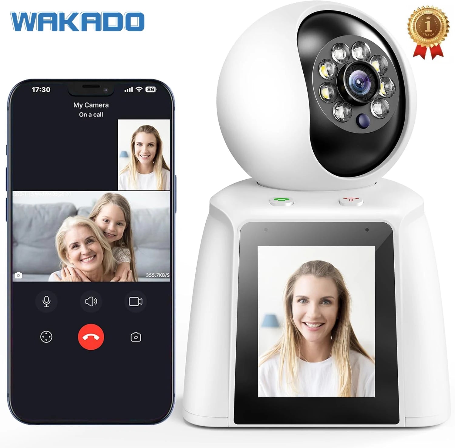 2k Smart Camera Full Color Night Vision Two-Way Voice Video Call Indoor WiFi  Cloud Data
