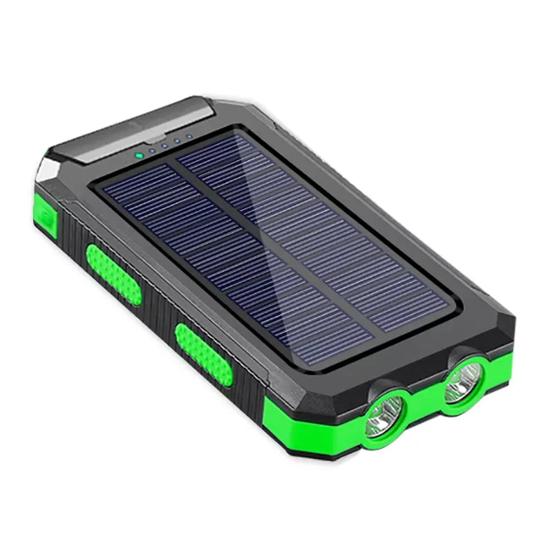 2025 New Portable Powerbank Dual Usb Solar Power Bank Waterproof 20000 Mah Solar Power Station Solar Mobile Phone Charger