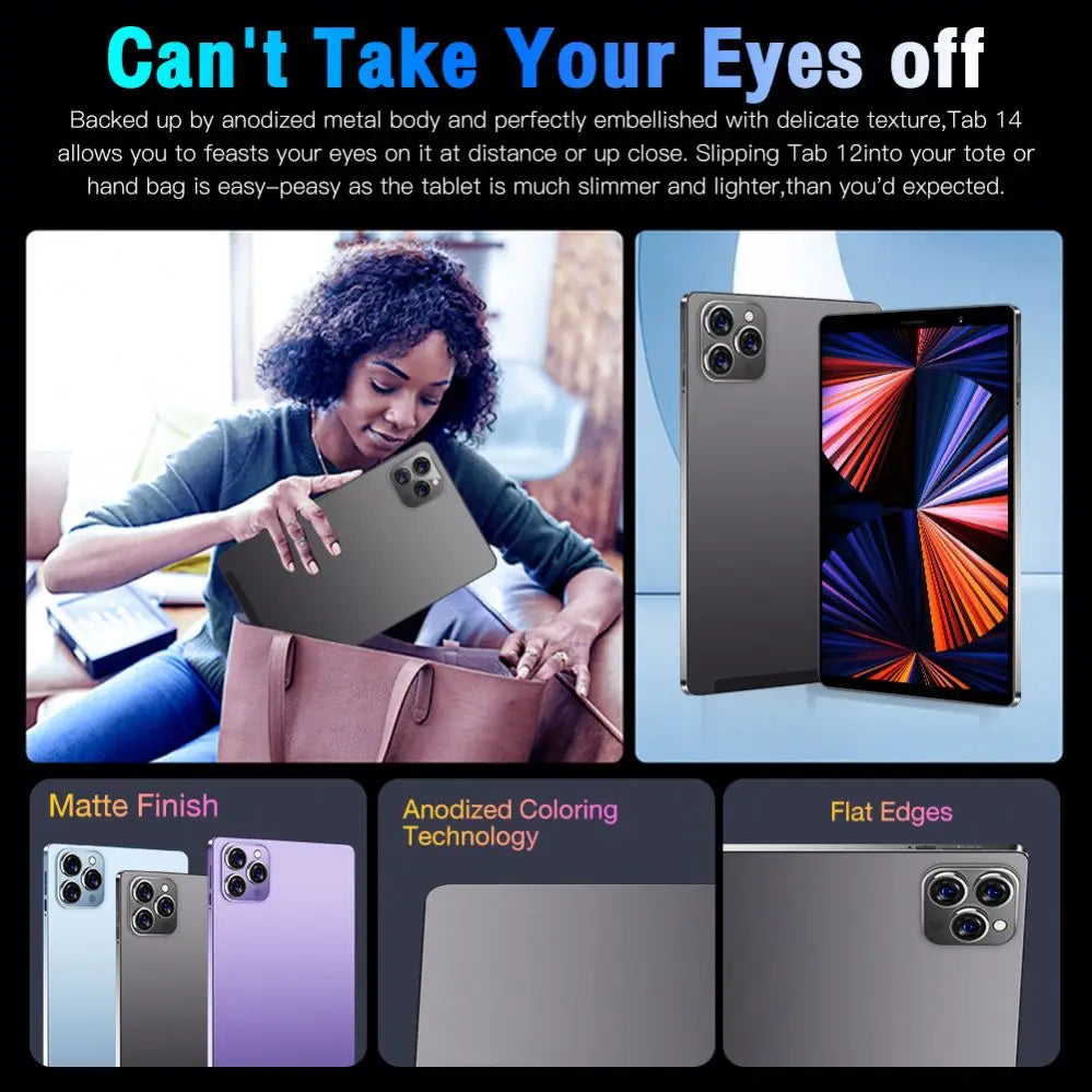 Hot Selg TAB 14 Original 16gb+1tb 48MP+108MP Android 12 Tablets Smart Tablet PC