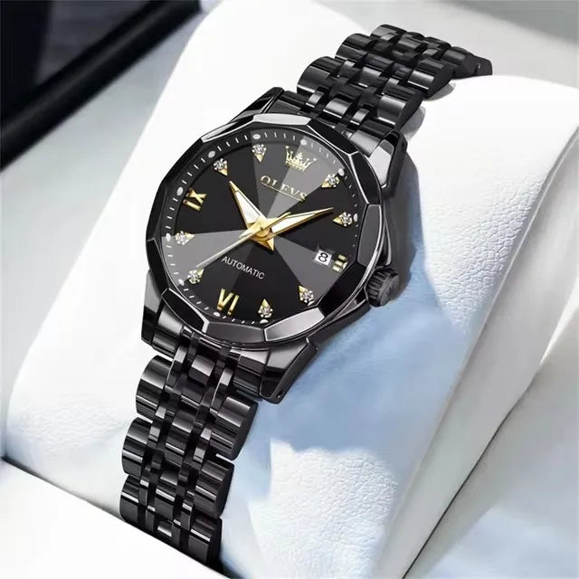 OLEVS 9982 Woman Brand Mechanical Automatic Wristwatches Waterproof Luminous Hands Women's Watches for Ladies Montre Femme Reloj