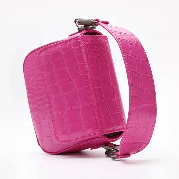 Pink Hot Sale Wholesale Trendy Handbags 2022 Crocodile Pattern Women Handbags