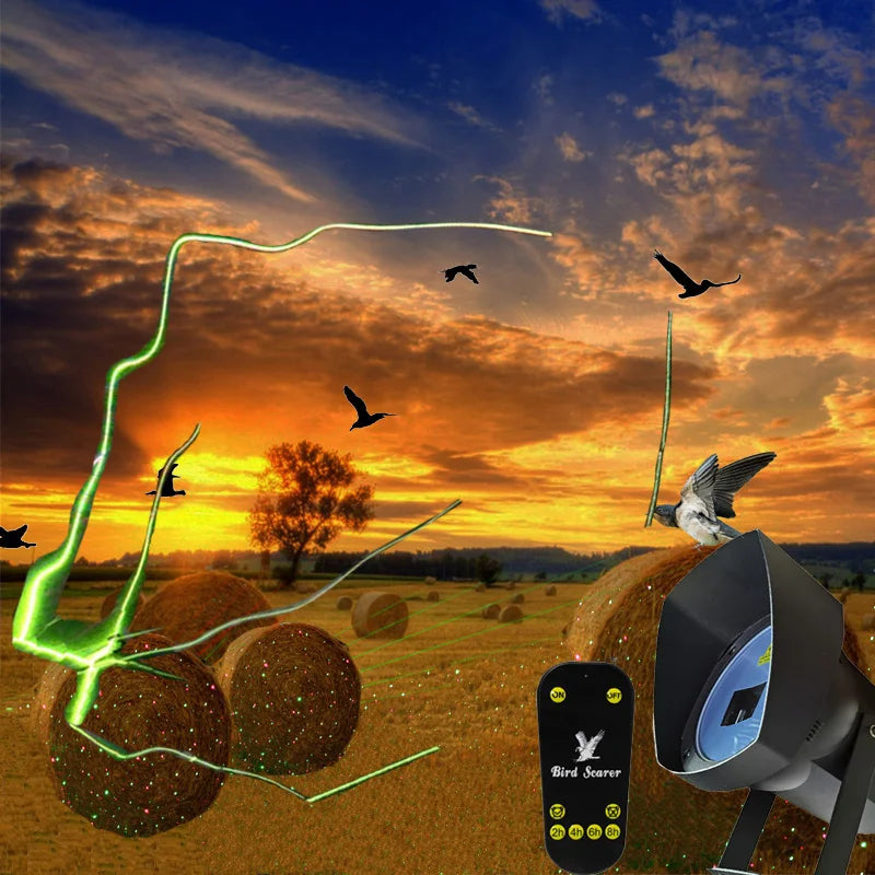 Outdoor Portable Solar-Powered Laser Bird Repellent Wild Animal Insect Repeller for Farms Birds Bats Dogs Pets US Bird Spikes