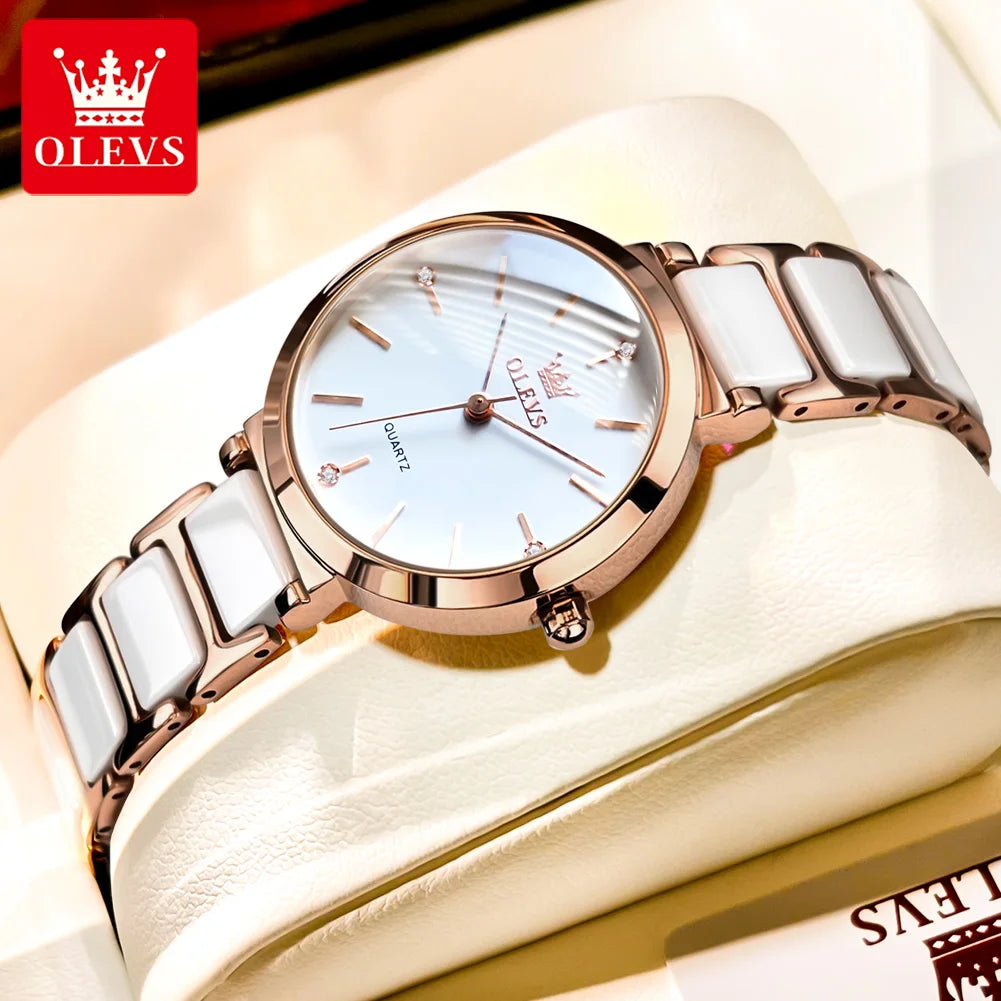 Reloj OLEVS Watch for Man 5877 Quartz Stainless Steel Waterproof Date Week Fashion Classic Wrist Watches OLEVS New Men's Watches