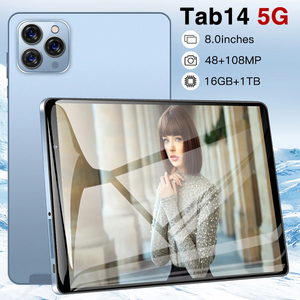 Hot Selg TAB 14 Original 16gb+1tb 48MP+108MP Android 12 Tablets Smart Tablet PC