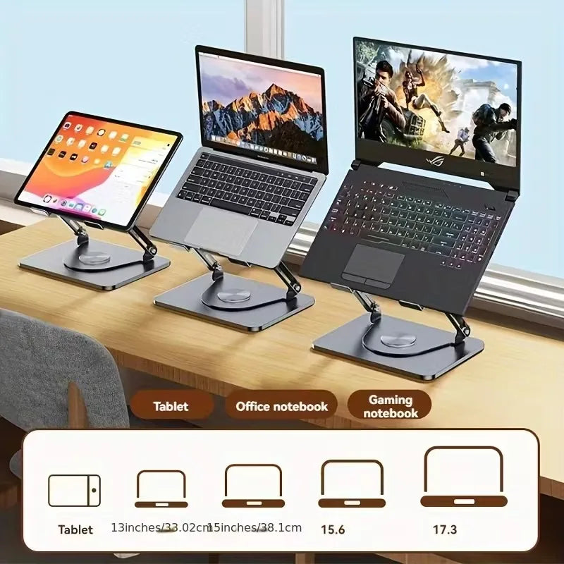 360 Rotating Computer Stand with Fan Laptop Table Support Pour Ordinateur Portable Stand for Study Table