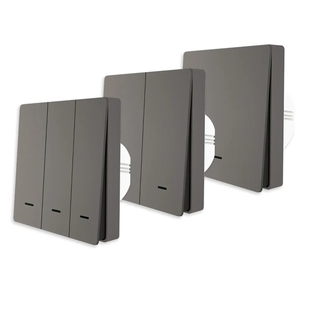 No Neutral No Capacitor Zigbee Push Button Light Wall Switches Tuya Smart Wireless Remote Control Smart Home