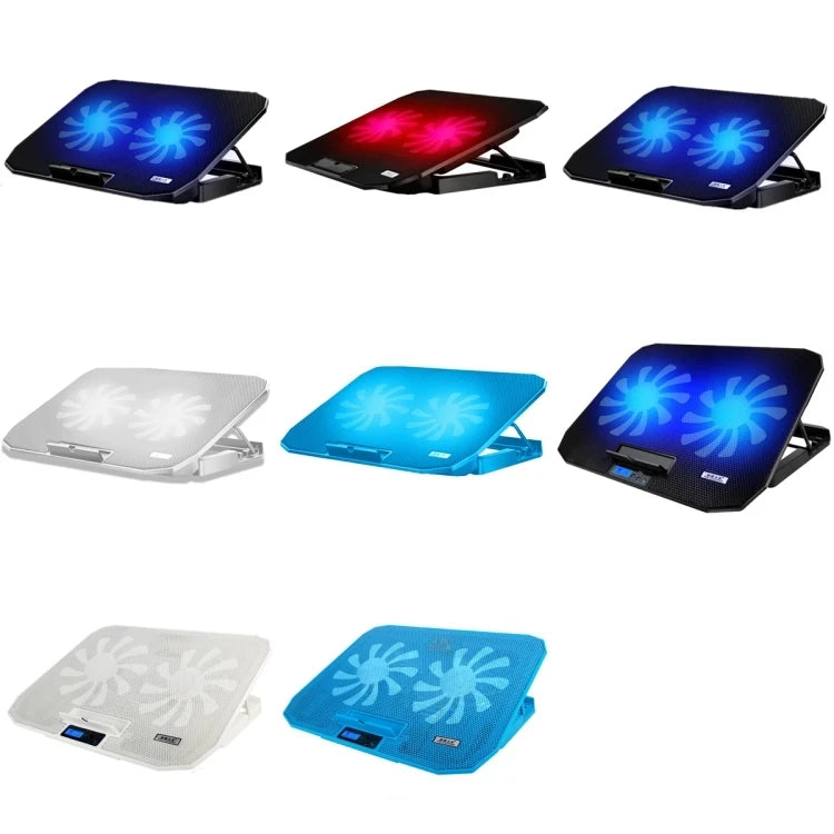 ICE COOREL New Arrival Portable Laptop Cooling Pad Folding Notebook Cooler Stand 2 Fans Aluminum Heatsink USB Power Interface
