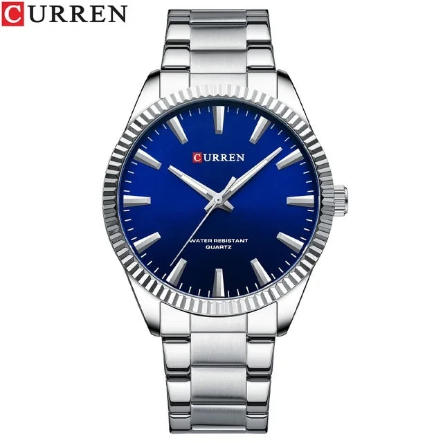 Curren 8425 New Men's Watches Simple Style Luminous Hands Clock Stainless Steel Men Brand Quartz Wristwatches for Male Relojes