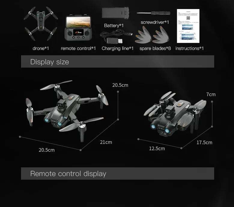 2025 New AE6 Pro Drone Professional 8K HD Dual Camera Wifi FPV Obstacle Avoidance Plastic Quadcopter Drones V AE8 LU9 L900 Dron
