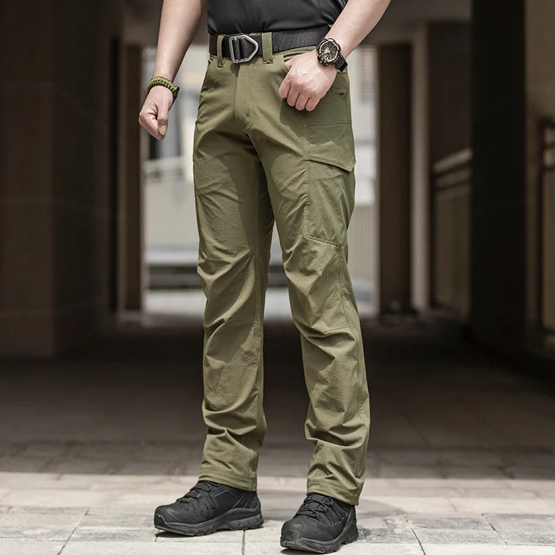 Lightweight Mid Waist Summer Casual Pants Quick Drying Breathable Flat Front Zipper Fly Harem Design Regular Fit Plain Dyed