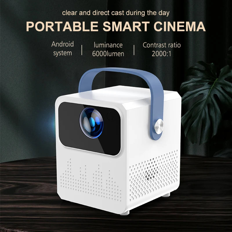 Wholesale T2mini Android 11 Portable Smart Home Projector LED Lamp Video Movie Play  720P  HD Projector
