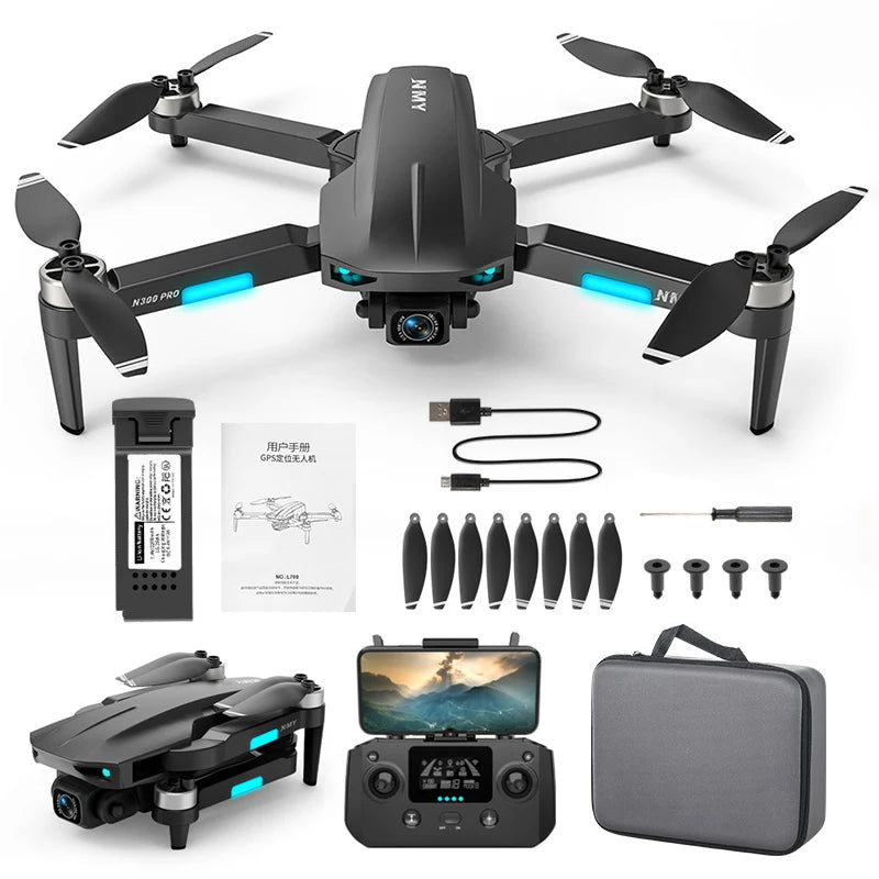 2025 NEW N300 Pro Drone Dual Camera Wifi FPV RC Foldable Quadcopter Dron Toy Gifts