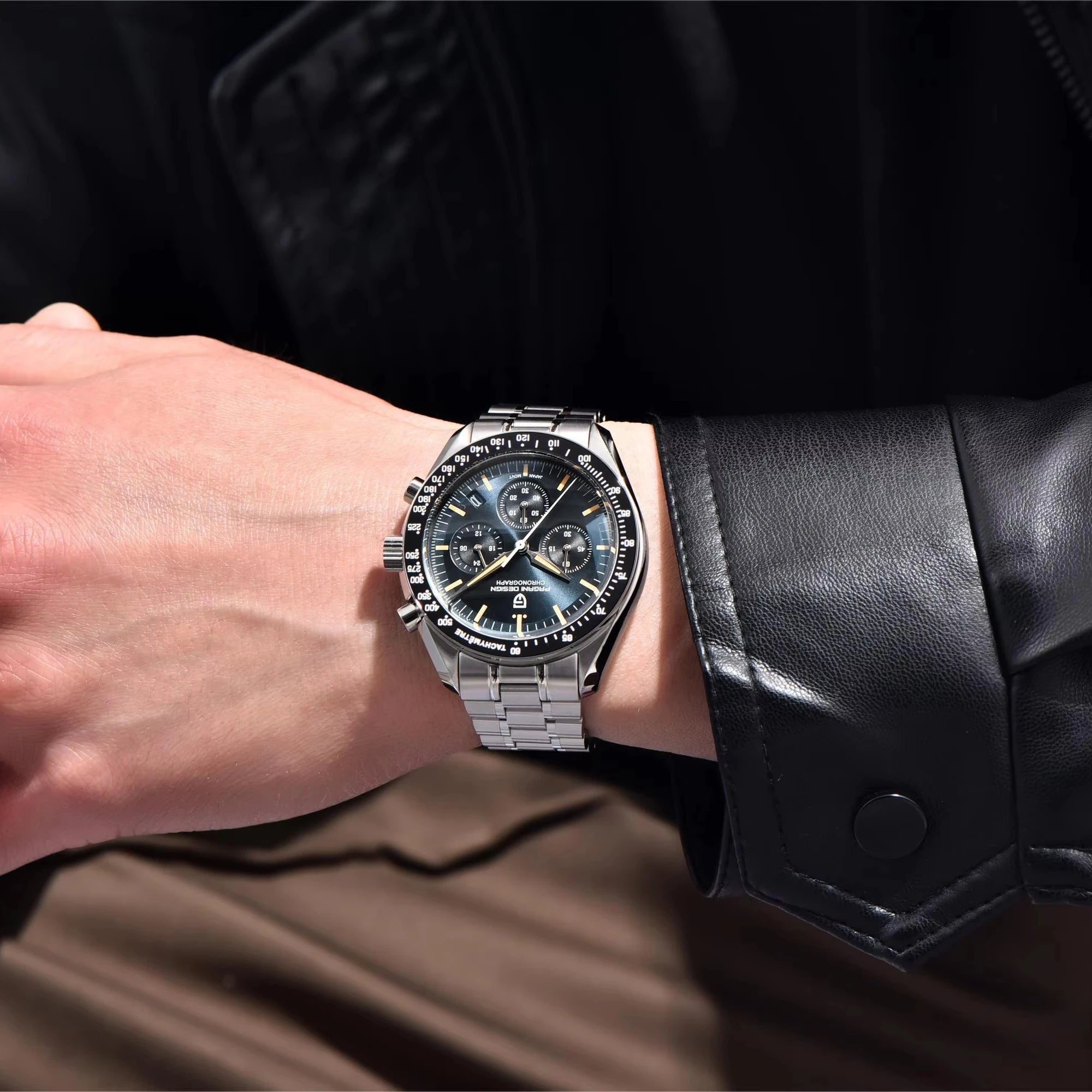 PAGANI DESIGN 2025 New Moon Men's Watches Luxury Quartz Watch Man Chronograph VK63 Men Gifts AR Sapphire Mirror Luminous Clock