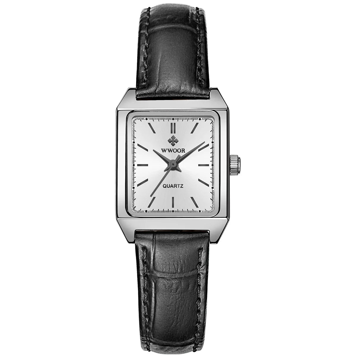 WWOOR 8850 Watches for Women Watches for Girls New Fashion Waterproof Luminous Leather Women's Watches Clock
