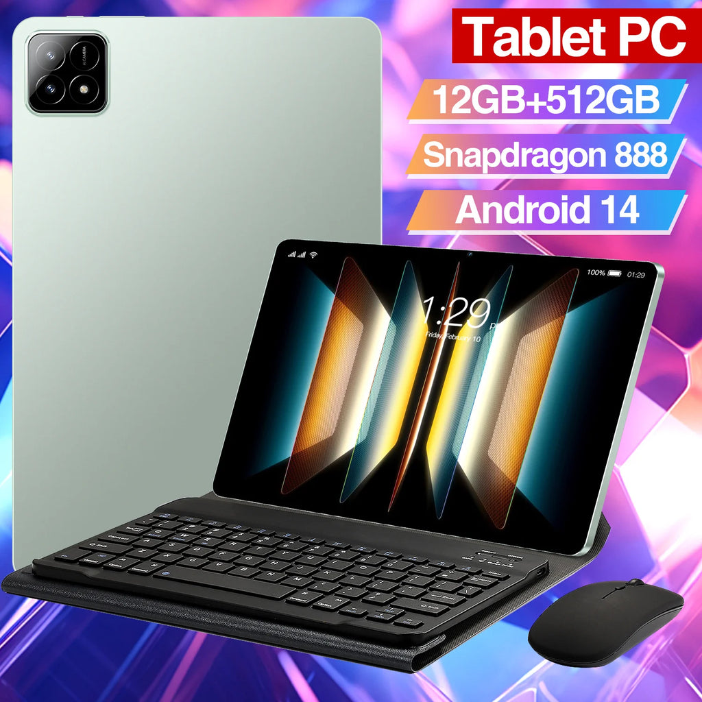 Pad 6S 10.1 Inch Smart Tablet 2026 5G 12GB 512GB 32MP Big Battery 10 Core