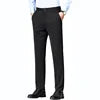 High Quality Stretch Slim Straight Solid Color Casual Pants Men's Business Suit Long Trousers With Pockets Office Gentleman