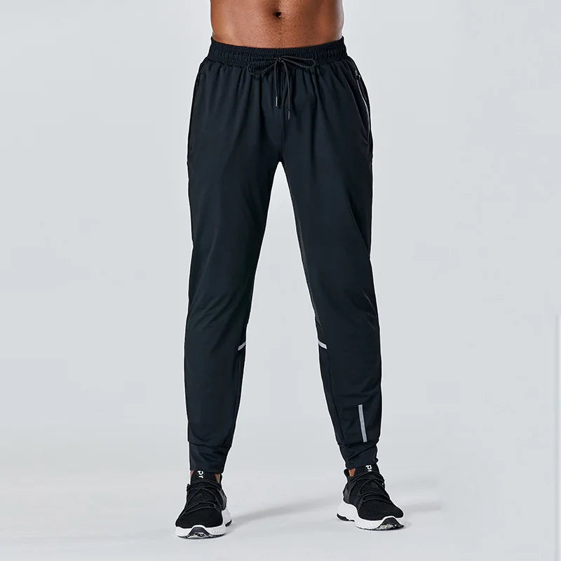 Running Exercise Pants Men's Fitness Training Thin Quick-drying Breathable Ankle Banded Pants Summer Casual Pants