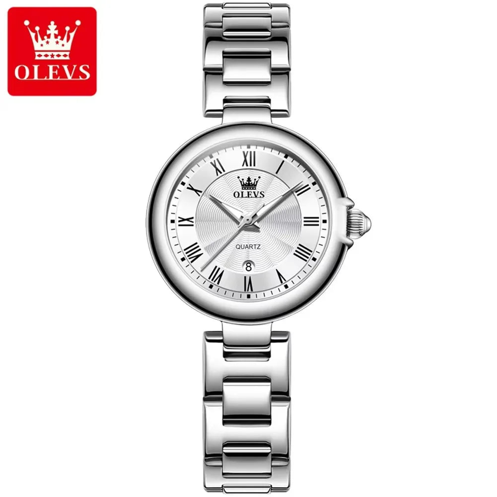 OLEVS 5608 Women's Watches Fashion Light Luxury Original Wristwatch Waterproof Luminous Chronograph Date Quartz Movement Watches