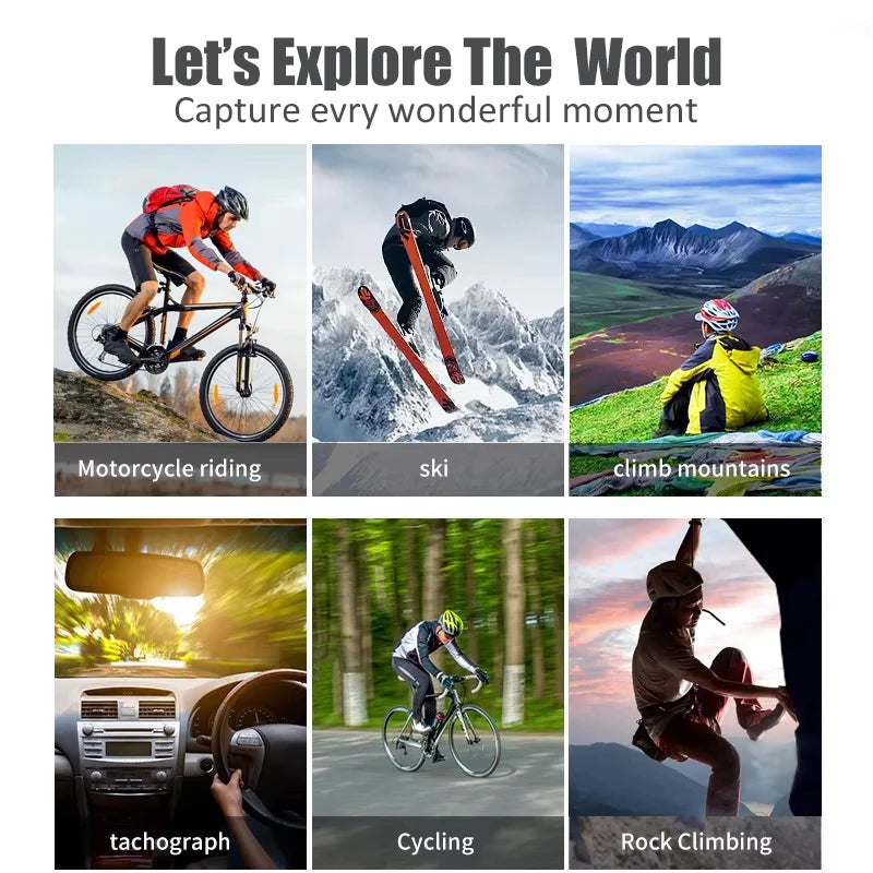Outdoor IP68 Waterproof HD Action Camera COMS Sensor 4K 60Fps Go Wifi Pro 170 Degree Wide Angle Stabilizer Cycling Sports Camera