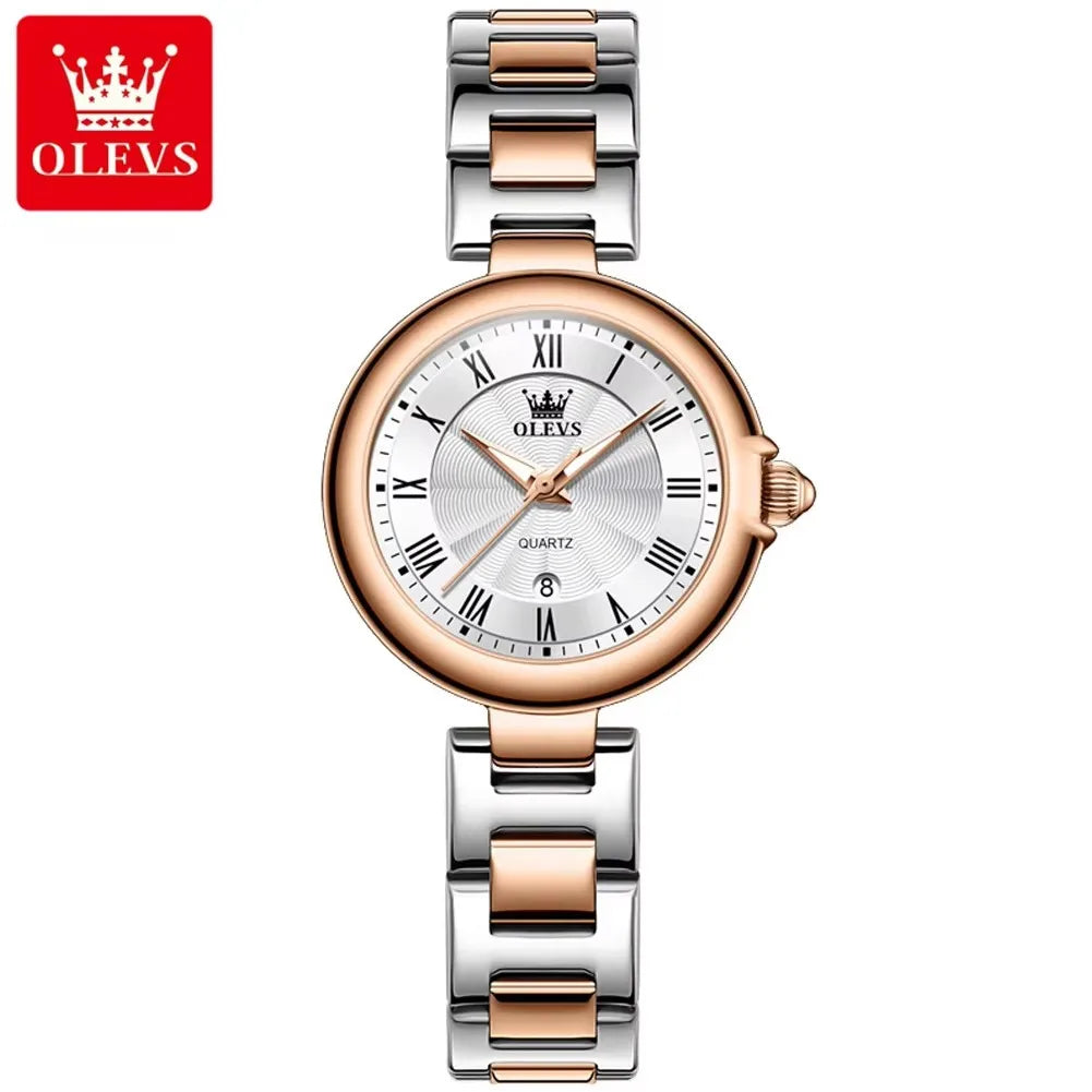 OLEVS 5608 Women's Watches Fashion Light Luxury Original Wristwatch Waterproof Luminous Chronograph Date Quartz Movement Watches