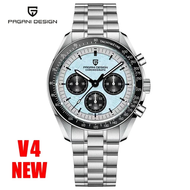 PAGANI DESIGN 2025 New Moon Men's Watches Luxury Quartz Watch Man Chronograph VK63 Men Gifts AR Sapphire Mirror Luminous Clock