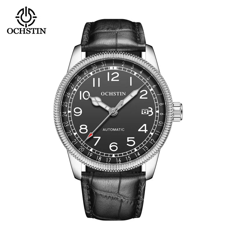 OCHSTIN 7006 GA7006 Waterproof Classic Auto Date Clocks Men's Watches Automatic Mechanical Business Leather Nylon Wristwatches