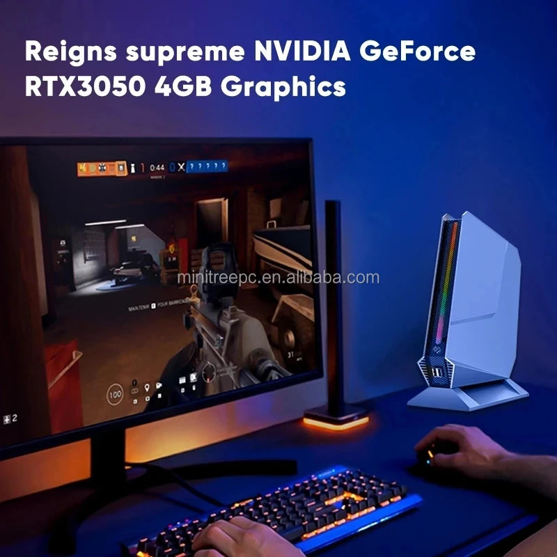 Office Gaming AI Mini PC Core I9 13900H I7 12700H RTX3050Ti Desktop Computer DDR4 SSD WIFI6 Win11 Gamer Mini PC 2xHD Triple 4K