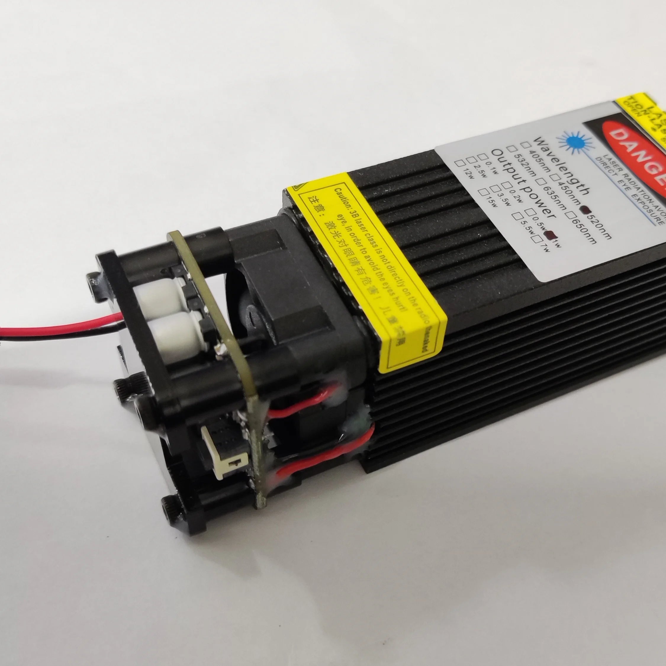 New Ismartlaser High-Power 1W Green Laser Module Elliptical Spot Beam 515-530nm 12V DC CLASS4 Bird Repellent High Accuracy >200m