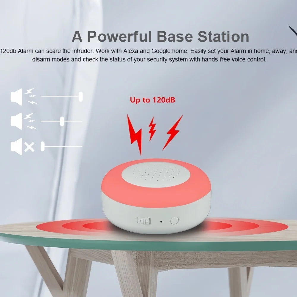 SLS WiFi Alarm System Smart Home Security Kit with PIR Motion Sensor Door Window Contact Sensor Doorbell and Remote Control