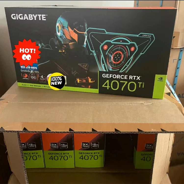 Used GIGABYTE GeForce RTX 4070 Ti GAMING 12G Graphics Video Card with GDDR6X Memory Support AMD Ryzen 9 7900X 7600X