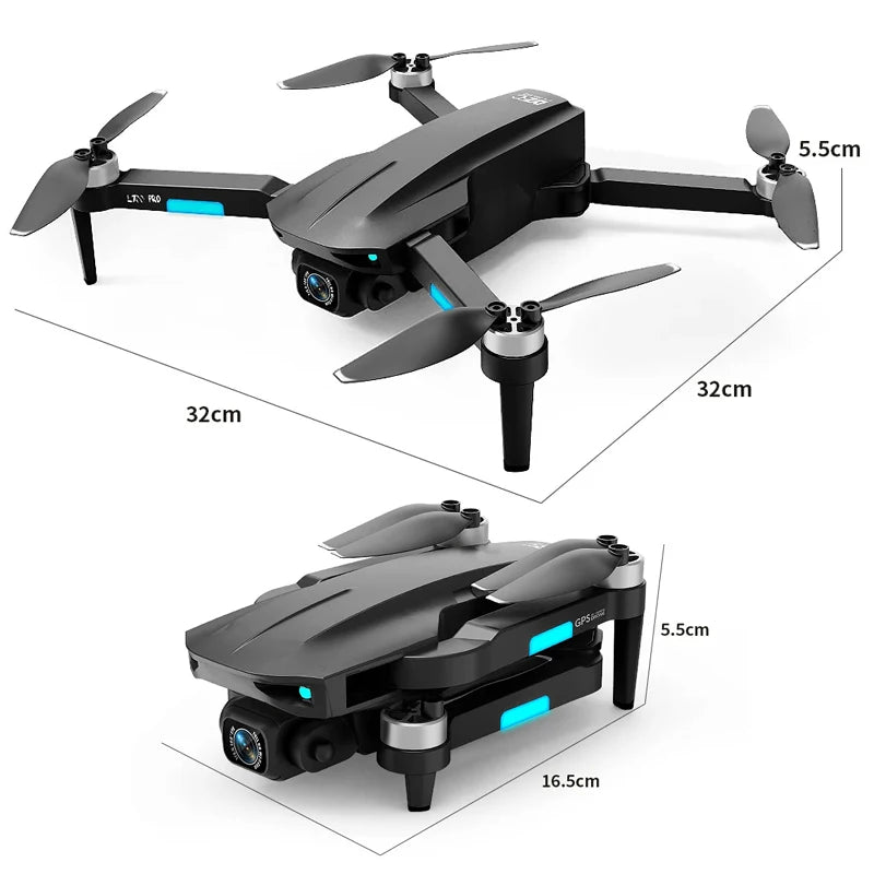 2025 NEW N300 Pro Drone Dual Camera Wifi FPV RC Foldable Quadcopter Dron Toy Gifts